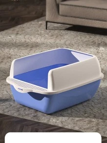 abierto diseño Arenero para gato con alto barrera , Filtro & de cuadros a prevenir basura - Multicolor - Ver 3