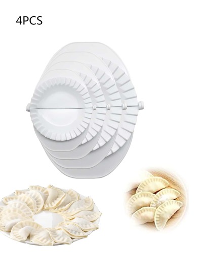 4 piezas Molde para hacer empanadillas mejorado, Prensa de masa y moldeador de piel, Molde para tartas y pasteles, Fabricante de pierogi polaco, Accesorios de cocina