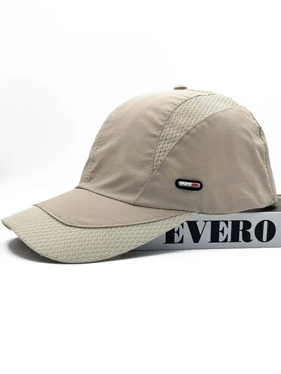 男士太陽帽棒球帽帶透氣網布和搭扣適用於戶外運動,垂釣