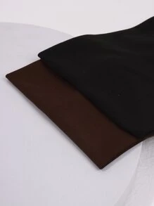 1pc/6pcs Simple Solid Color Wide Elastic Headband, Suitable For Everyday Use, Hair Accessories, Turban Headband, Sweatband Fall Winter Hair Band For Vacation Outfits Woman Elegant Scarf Women Bandana Soft Headwrap - Multicolor - View 4