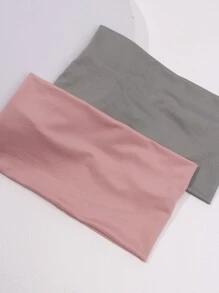 1pc/6pcs Simple Solid Color Wide Elastic Headband, Suitable For Everyday Use, Hair Accessories, Turban Headband, Sweatband Fall Winter Hair Band For Vacation Outfits Woman Elegant Scarf Women Bandana Soft Headwrap - Multicolor - View 2