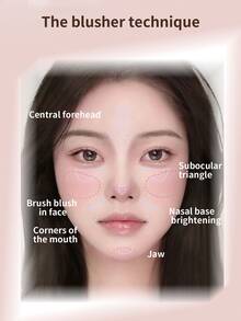 Biya 1 caja doble color & sombra Polvo , mate & brillante aclarar & Contorno & todo en uno Paleta , con A para nariz Maquillaje Polvo Paleta para cara contorneado , 103 arándano Espuma - Mousse de arándanos - Ver 6