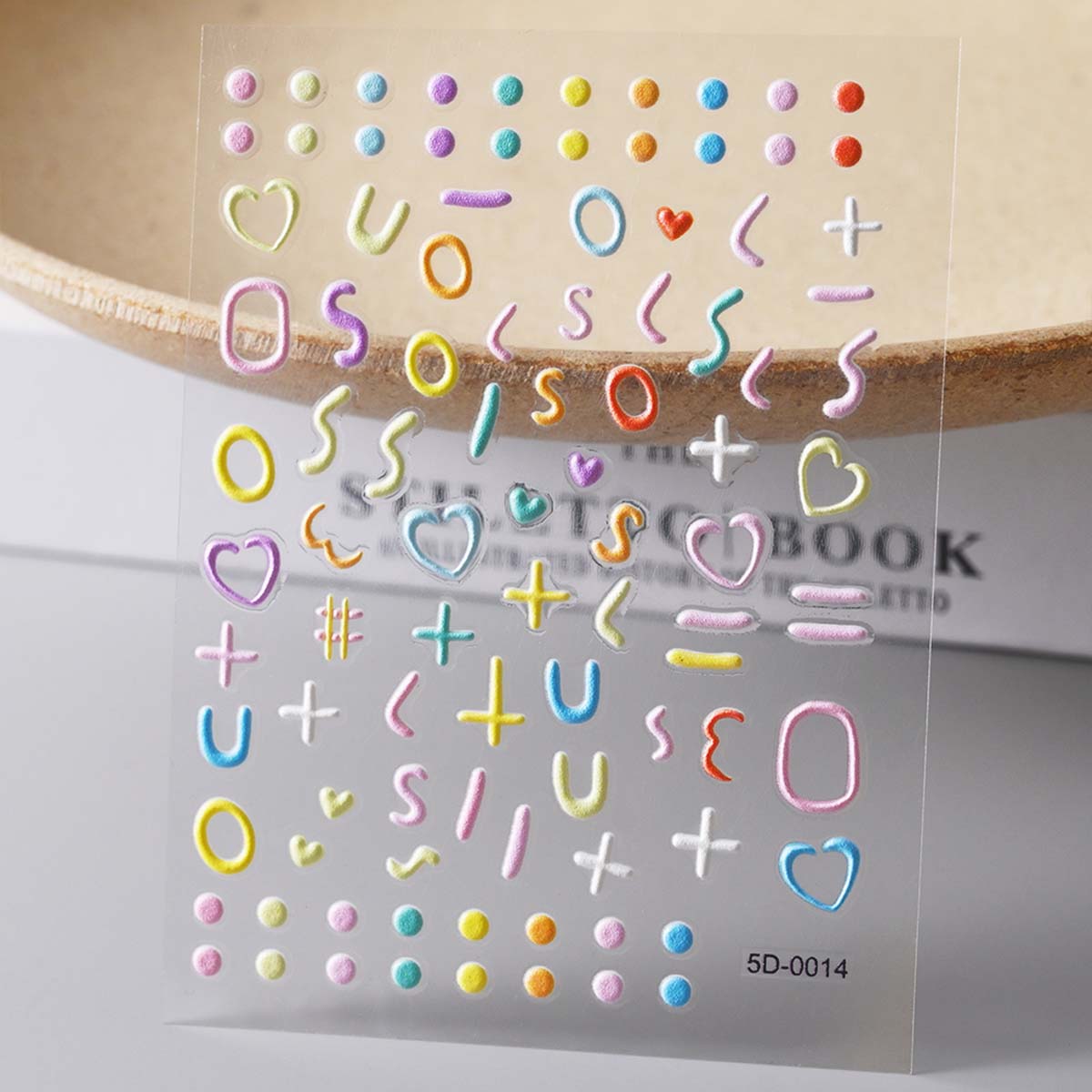 1pc 5D Geometric Pattern Nail Art Sticker