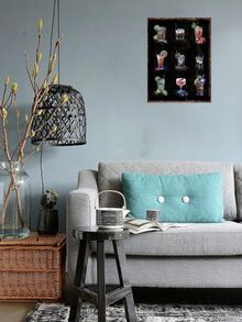 Creative Coffee & Juice Pattern Tinplate Painting Signboard For Cafe, Club, Tea Shop, Street, Party, Corridor, Retro Home Decor For Living Room, Bedroom, Dormitory - Multicolor - View 2