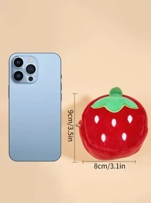 Strawberry Design Pet Treat Pouch - Red - View 5