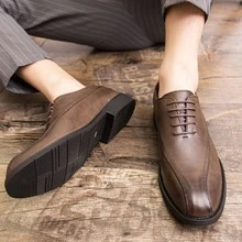 時尚和多用途商務休閒夜店PU皮革鞋適合男士