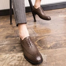 時尚和多用途商務休閒夜店PU皮革鞋適合男士