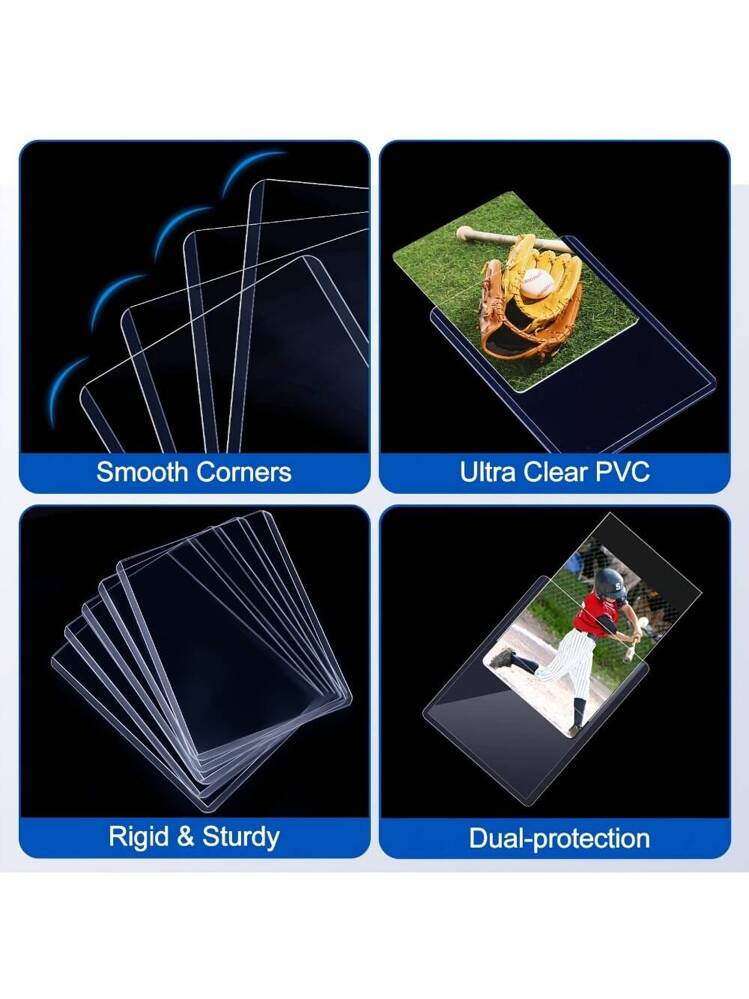 individual baseball card sleeves Fits in Tobacco Topload Card Holder Protect cards while handling Exterior Dimensions Standard Card Sleeves - 1000