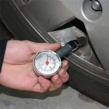 Two Tone Stainless Steel Car Tire Pressure Gauge - Silver - View 6