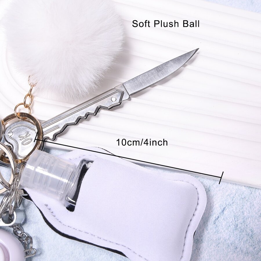 Self Defense Keychain Set For Women Safety Keychain Full Set With Personal Alarm, Knife Keychain