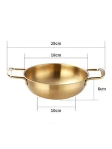 1 pieza Olla de acero inoxidable - Dorado - Ver 5