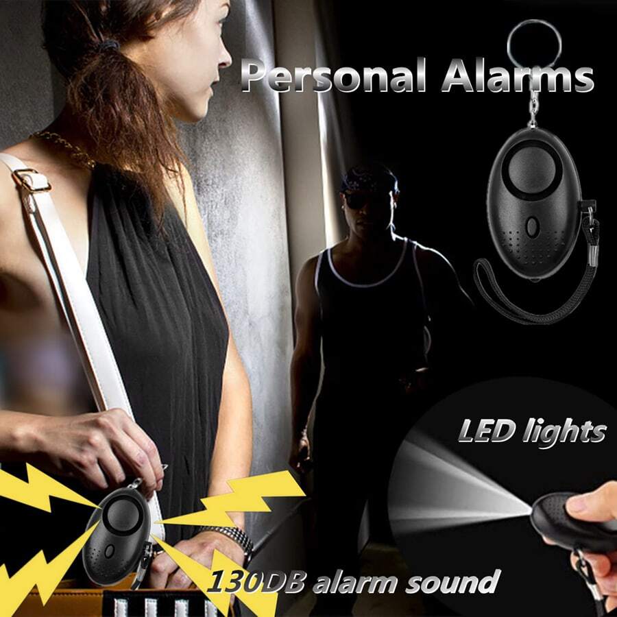 Blue Self Defense Keychain Set For Women Safety Keychain Full Set With Personal Alarm, Window