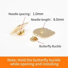 2pcs Pink Bow Tie Shaped Cartoon Metal Brooch For Bags, Clothes Decor, Souvenirs Valentines,Mom,Mother,Mother's Day,Gift - Multicolor - View 5