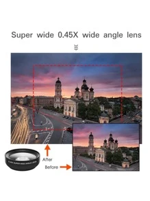 Chimexhy  Lentes 2 en 1 teléfono móvil - Negro - Ver 3