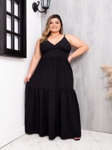 Plus Size Dresses - màu đen - Xem 2