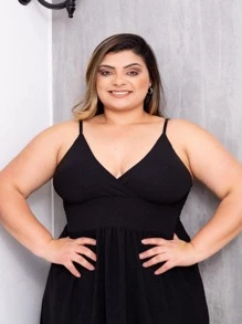 Plus Size Dresses - màu đen - Xem 4
