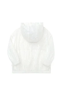 Balabala 年轻女孩拉链连帽外套轻便透气适合夏季 - 白色 - 查看 6