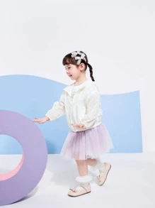 Balabala 年轻女孩拉链连帽外套轻便透气适合夏季 - 白色 - 查看 4