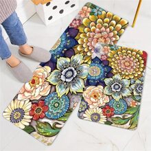 Đệm Nhà bếp , Đầy màu sắc Hoa Pha lê Nhung Tấm thảm Runner , Chống trượt , , Dài Tấm thảm nhà bếp - Nhiều màu - Xem 1