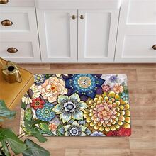 Đệm Nhà bếp , Đầy màu sắc Hoa Pha lê Nhung Tấm thảm Runner , Chống trượt , , Dài Tấm thảm nhà bếp - Nhiều màu - Xem 7