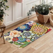 Đệm Nhà bếp , Đầy màu sắc Hoa Pha lê Nhung Tấm thảm Runner , Chống trượt , , Dài Tấm thảm nhà bếp - Nhiều màu - Xem 8