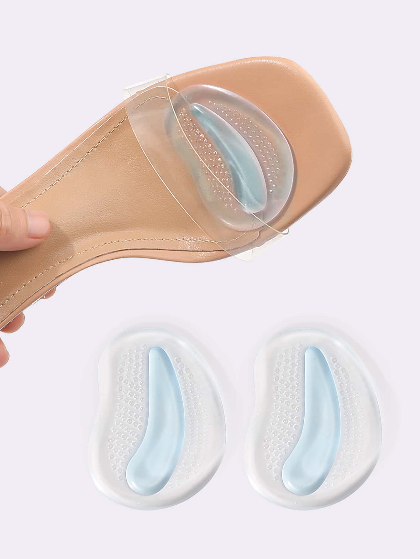 1 Pair Forefoot Cushions & Heel Pads For Open Toe Shoes, Multiple Colors Available To Relieve