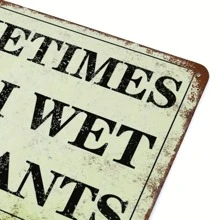 1pc Slogan Graphic Sign, Modern Iron Plaque For Garden Decoration - Apricot - View 6