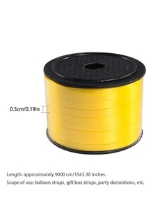 1pc Yellow Ribbon, 100 Yards - Yellow - View 2