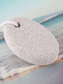 1 Miếng Tự nhiên Đá bọt đá In Hình Bầu Dục Đối với Loại bỏ Da chết Và Callus Đôi chân Và Mát-xa - Màu Xám nhạt - Xem 3