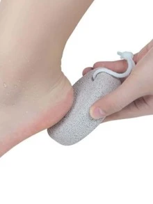 1 Miếng Tự nhiên Đá bọt đá In Hình Bầu Dục Đối với Loại bỏ Da chết Và Callus Đôi chân Và Mát-xa - Màu Xám nhạt - Xem 5