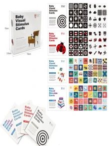 64pcs High Contrast Baby Early Education Cards For Visual Stimulation, Double-Sided Multi-Period Learning Educational Cards, Early Education Toys For Newborns, Infants, Suitable For 0-36 Months - Multicolor - View 1