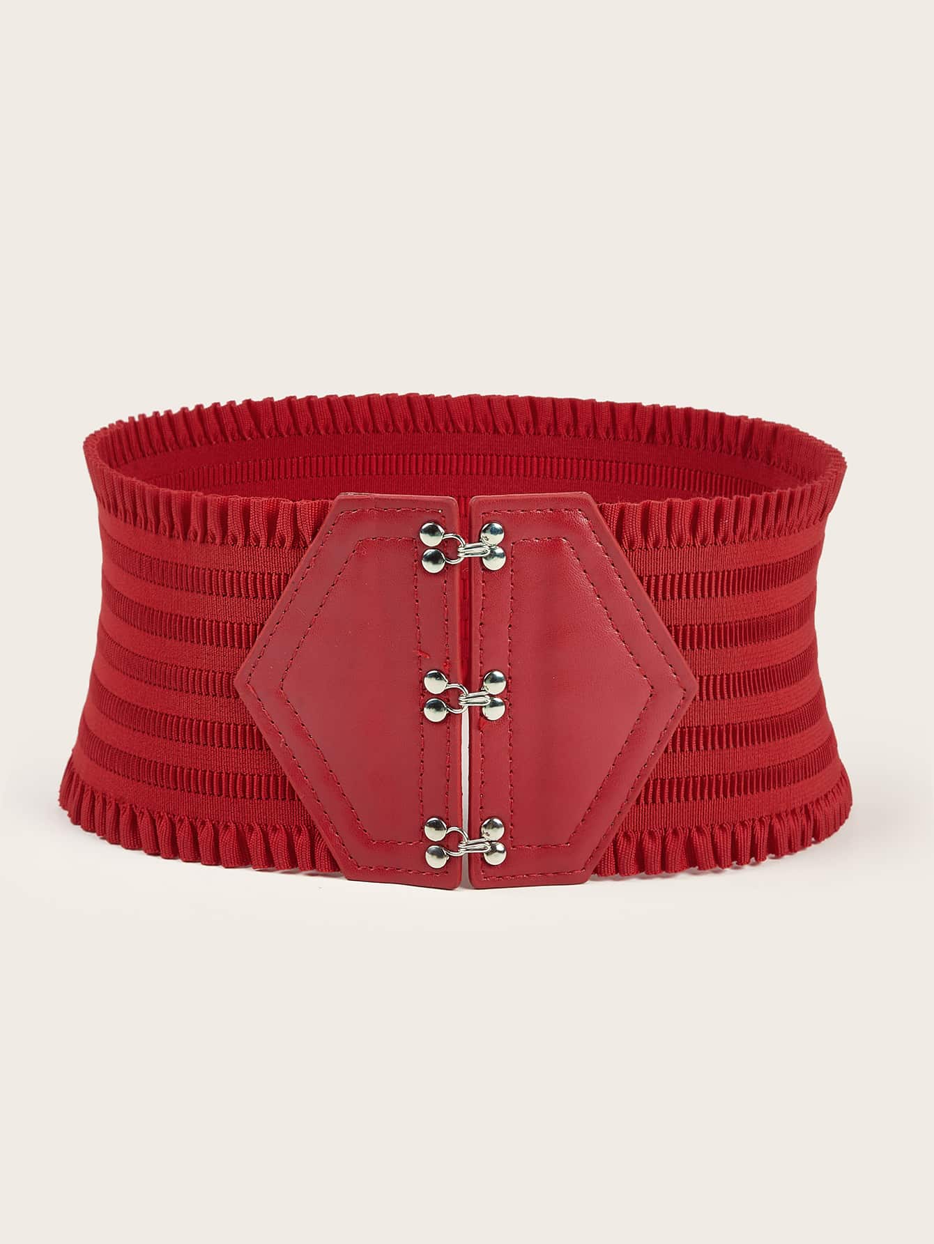 Sexy 1pc Ladies' Elastic Lace Waistband With Buckle, Adjustable Waist