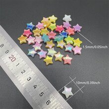 50入組/袋10mm亞克力珠子星形隔片珠子適用於珠寶製作DIY時尚手鍊項鍊配件