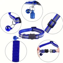 12入組反光貓項圈帶鈴鐺,可調節可分離貓項圈帶鈴鐺和安全扣飾 - 彩色 - 查看 5