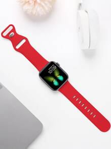 1 件红色时尚柔软硅胶运动手表表带蝴蝶扣舒适可调节防水腕带，适用于 表带 38/40/41/42/44/45/46/49 毫米，适用于 Series Ultra/SE/11/10/9/8/7/6/5/4/3/2/1，智能手表配件