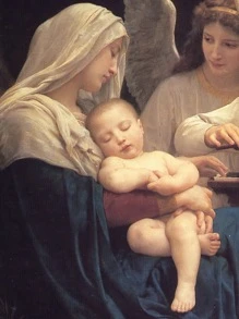 1入組精細的藝術帶超清細節,古典油畫天使和嬰兒在手臂入口客廳墻面裝飾帆布印花,不附框架 - 彩色 - 查看 3