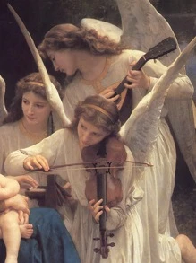 1入組精細的藝術帶超清細節,古典油畫天使和嬰兒在手臂入口客廳墻面裝飾帆布印花,不附框架 - 彩色 - 查看 2