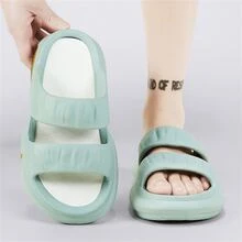Sommer Damen Pantoffeln mit Neue Ankunft lässig Gemütlich EVA Sandalen weich , atmungsaktiv , Farbe Hausschuhe Für Männer & Frauen , Vier Innen , Outdoor , , Modisch , Vielseitig , Strand Flip Flops - Hellgrau - Übersicht 2