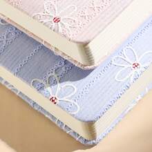 1 Miếng Phong cách Đơn giản Dệt hoa B5 Đường ngang Trống Giường đôi tiêu chuẩn Trang bên trong Túi Quyển sổ , Thích hợp Đối với Chuyên gia Đến Ghi chú - trắng - Xem 5