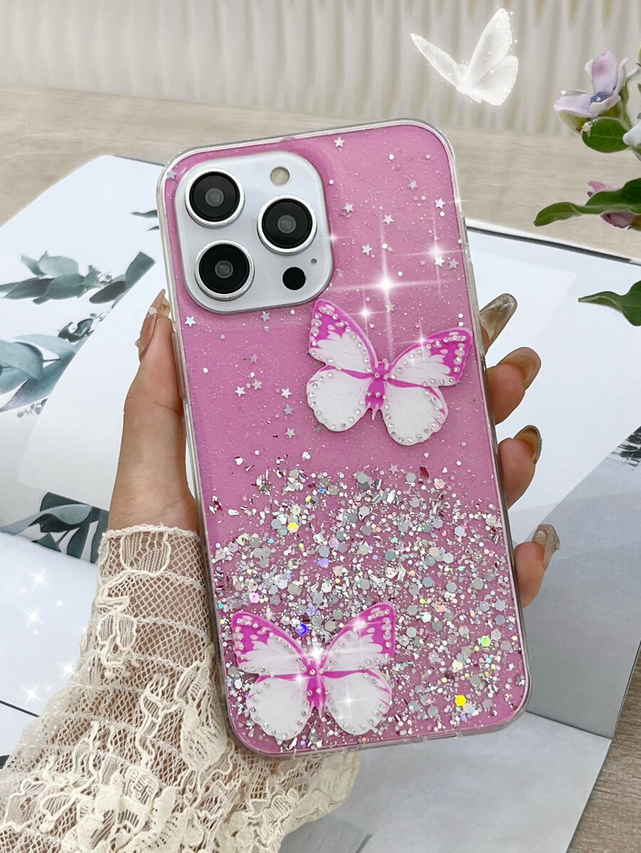 1 ốp lưng điện thoại in hình bướm, phiên bản quốc tế, không phải phiên bản nội địa.