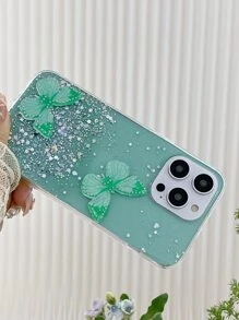 1个蝴蝶图案手机壳，国际版，非国内版 - 綠色 - 查看 5