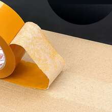 ASAVE 1 件封箱胶带，长度 40 码/100 码，米色胶带，包装胶带，纯色胶带，包装胶带，强力胶带，用于密封盒子和包裹，防尘防动物毛发，适用于办公室、家庭和学校交通，必备用品。 - 黃色 - 查看 3