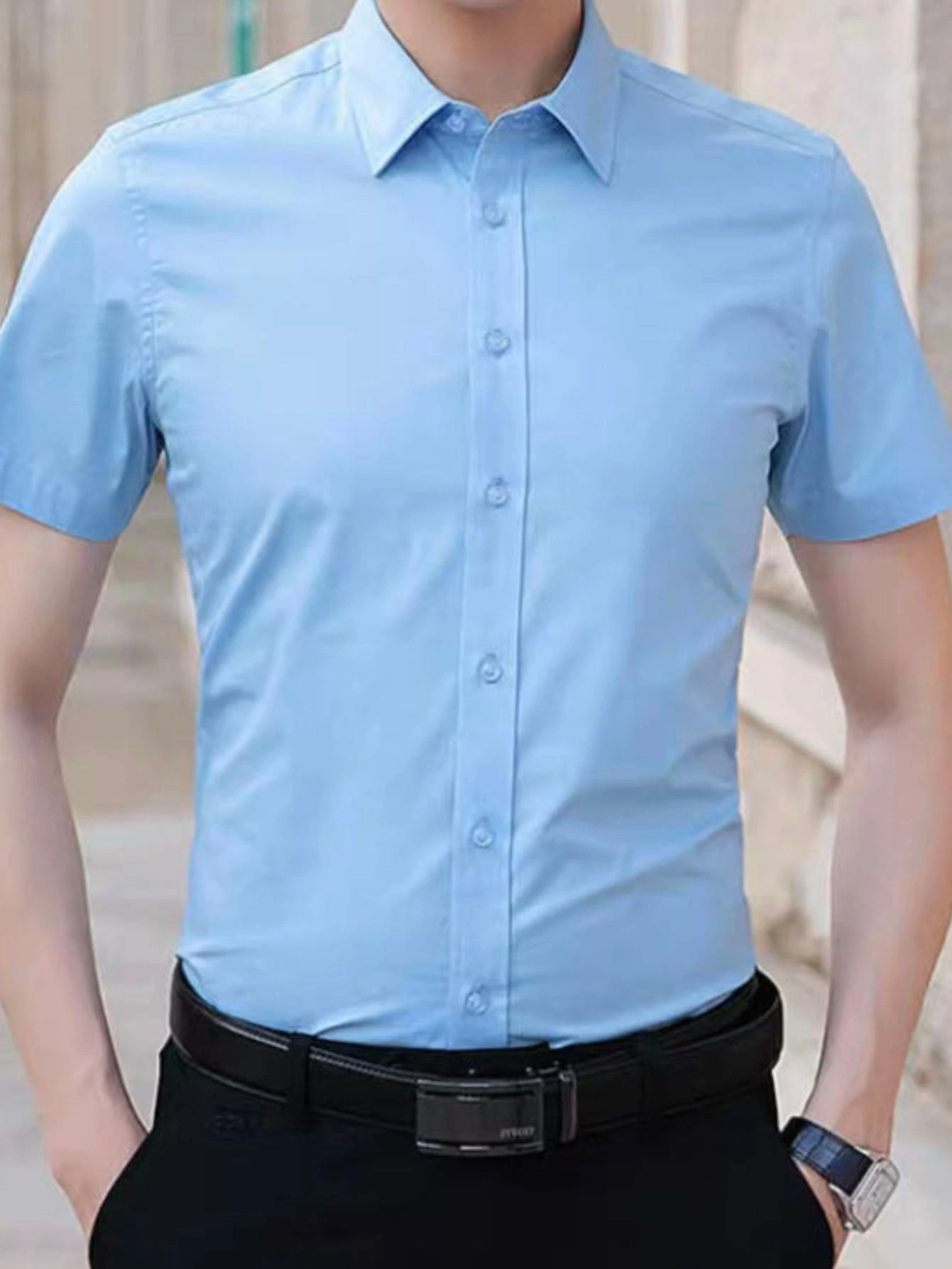 Men Shirts - Màu xanh nhạt - Xem 1