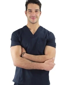 SOULMATE Filipina Médica Quirúrgica Hombre Boston - Azul Marino - Ver 2