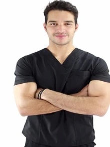 SOULMATE Filipina Médica Quirúrgica Hombre Boston - Negro - Ver 2