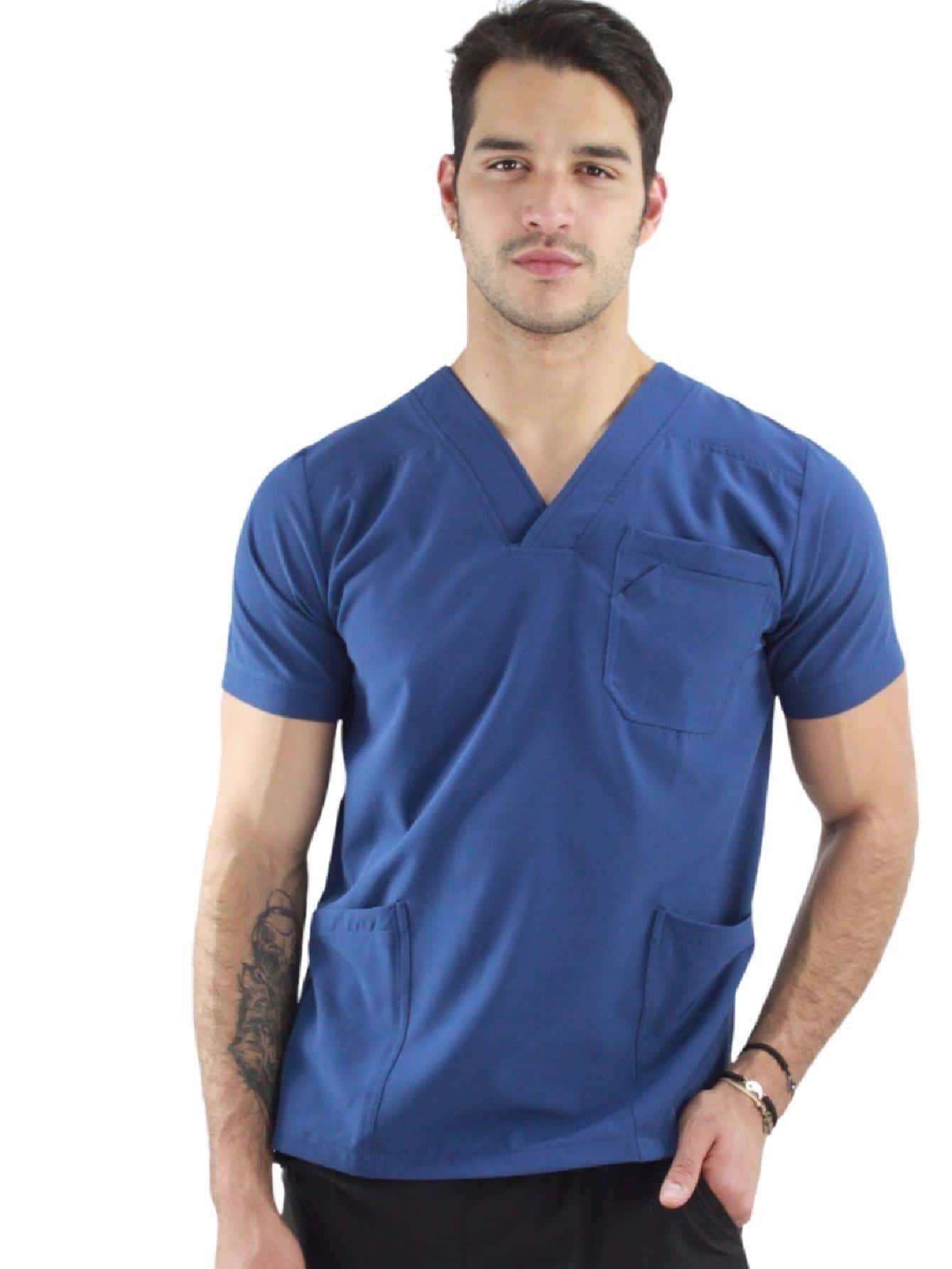 SOULMATE Filipina Médica Quirúrgica Hombre Boston - Azul Cadete - Ver 1