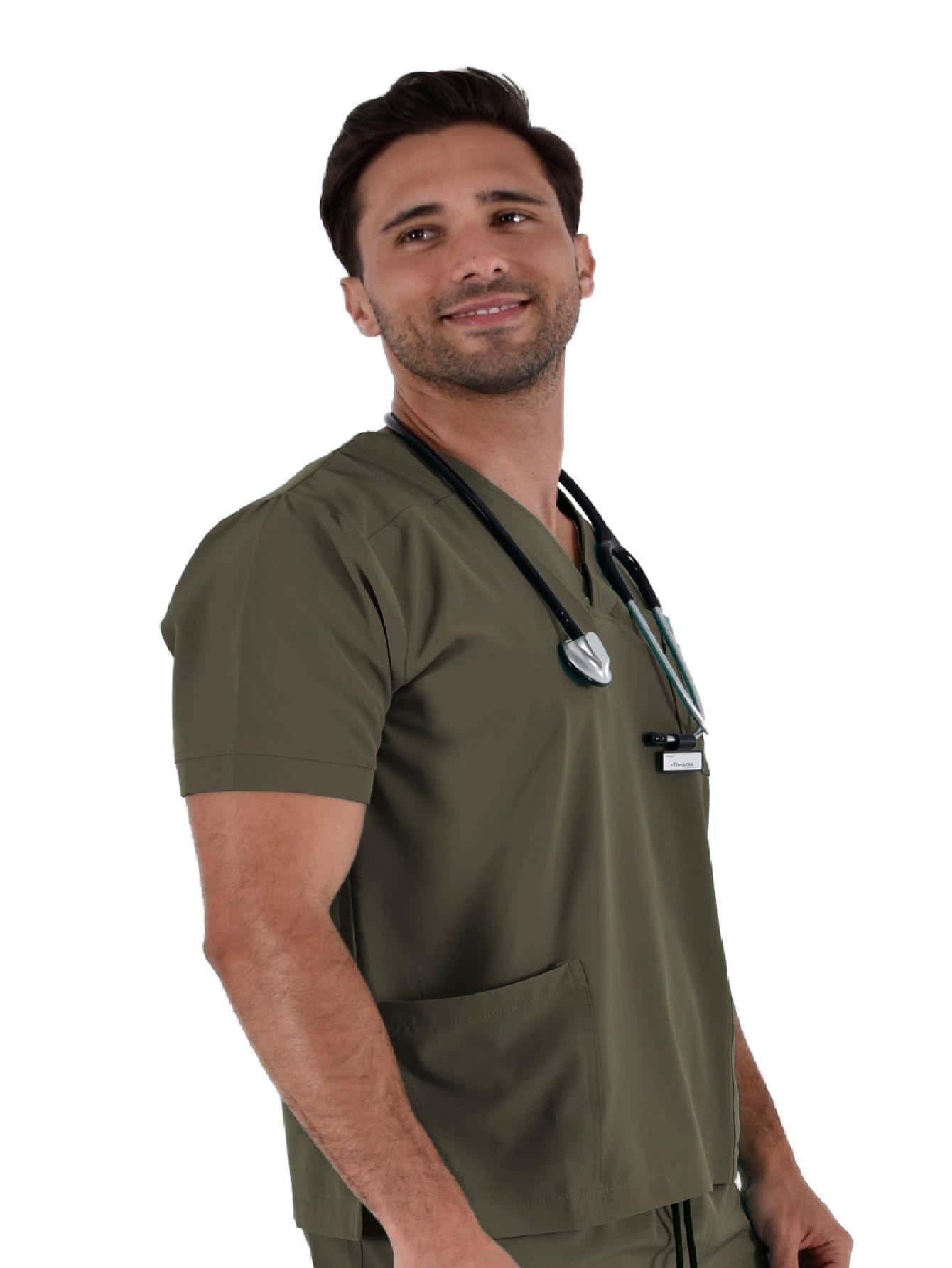 SOULMATE Filipina Médica Quirúrgica Hombre Boston - Verde militar - Ver 1