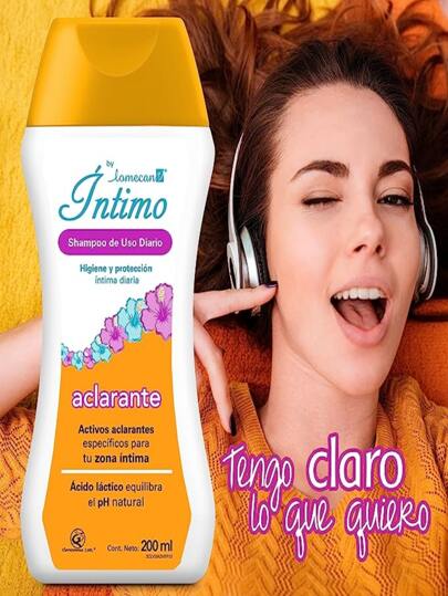 Shampoo ÍNTIMO ACLARANTE, con Activos Aclarantes, 200ml