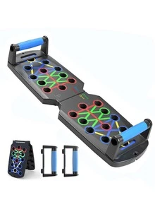 Tabla De Flexiones Multifunción Para Fitness Push-up Entrenamiento Portátil, Multifunción Plegable 10 en 1 Asas de Empuje Para Piso. - Multicolor - Ver 2