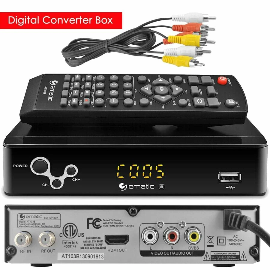 Ematic AT103 Digital Converter Box Recording & Playback Features
